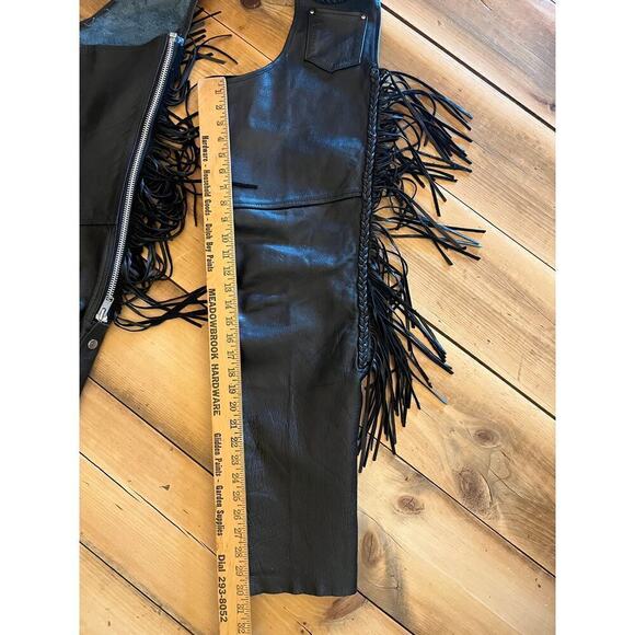 Hot Leathers Ladies Black Leather Motorcycle Fringed Biker Adjustable Buckle. SM - Picture 5 of 8